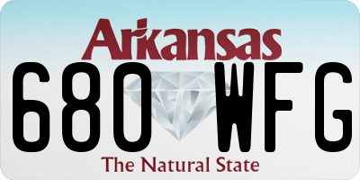 AR license plate 680WFG