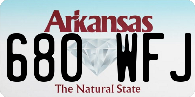 AR license plate 680WFJ