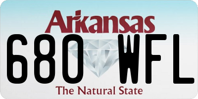 AR license plate 680WFL