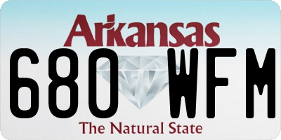 AR license plate 680WFM