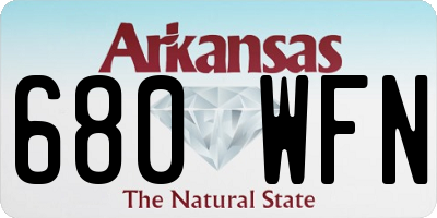 AR license plate 680WFN