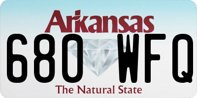 AR license plate 680WFQ