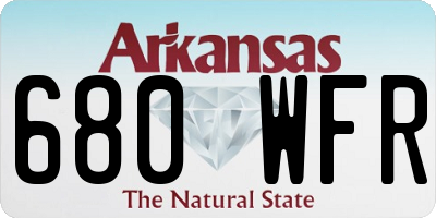 AR license plate 680WFR