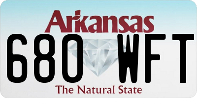 AR license plate 680WFT