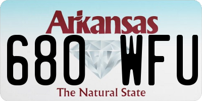 AR license plate 680WFU