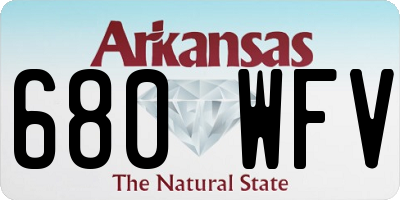 AR license plate 680WFV