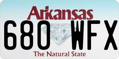 AR license plate 680WFX