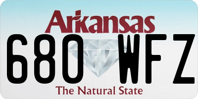 AR license plate 680WFZ