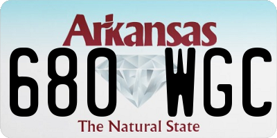 AR license plate 680WGC