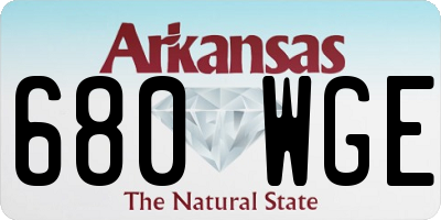AR license plate 680WGE