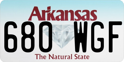 AR license plate 680WGF