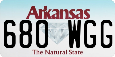 AR license plate 680WGG