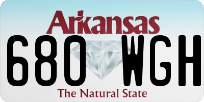 AR license plate 680WGH