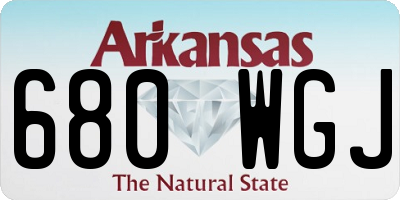 AR license plate 680WGJ
