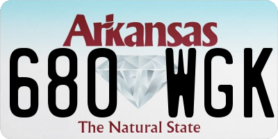 AR license plate 680WGK