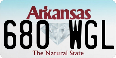 AR license plate 680WGL