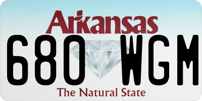 AR license plate 680WGM