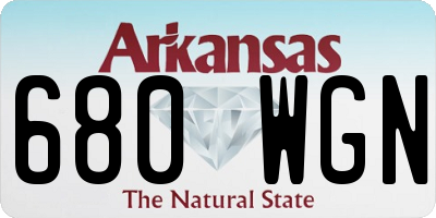 AR license plate 680WGN