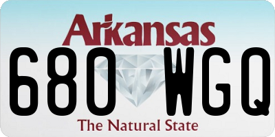 AR license plate 680WGQ
