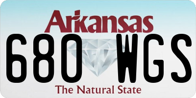 AR license plate 680WGS