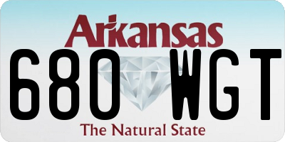 AR license plate 680WGT