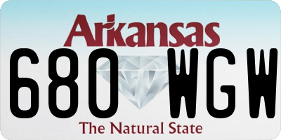 AR license plate 680WGW