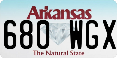 AR license plate 680WGX