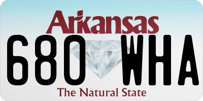 AR license plate 680WHA