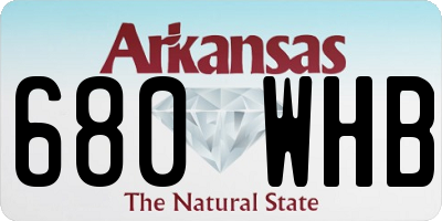 AR license plate 680WHB