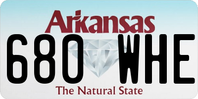 AR license plate 680WHE