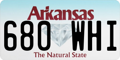 AR license plate 680WHI
