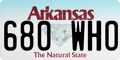AR license plate 680WHO