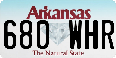 AR license plate 680WHR