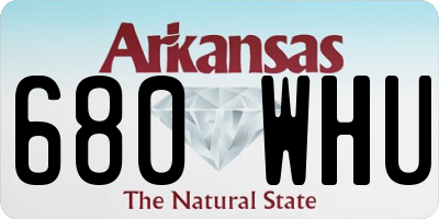 AR license plate 680WHU