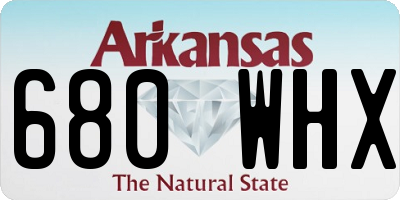 AR license plate 680WHX