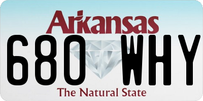 AR license plate 680WHY