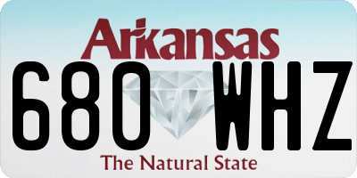 AR license plate 680WHZ
