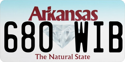 AR license plate 680WIB