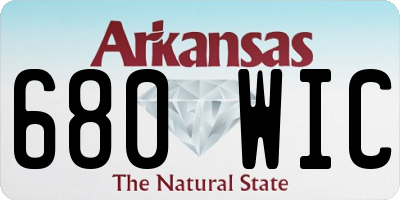 AR license plate 680WIC