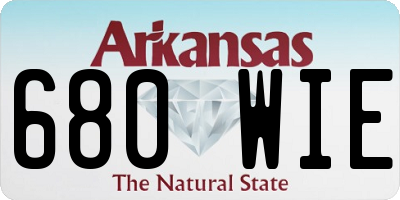 AR license plate 680WIE