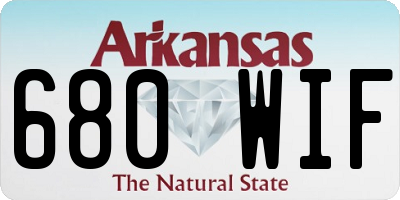 AR license plate 680WIF