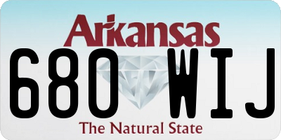 AR license plate 680WIJ