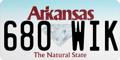 AR license plate 680WIK