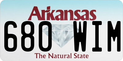 AR license plate 680WIM