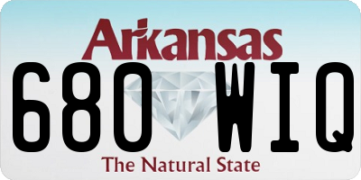 AR license plate 680WIQ