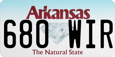 AR license plate 680WIR