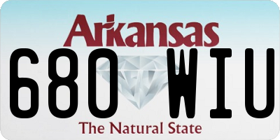 AR license plate 680WIU