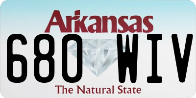AR license plate 680WIV