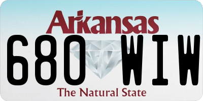 AR license plate 680WIW