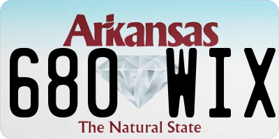 AR license plate 680WIX